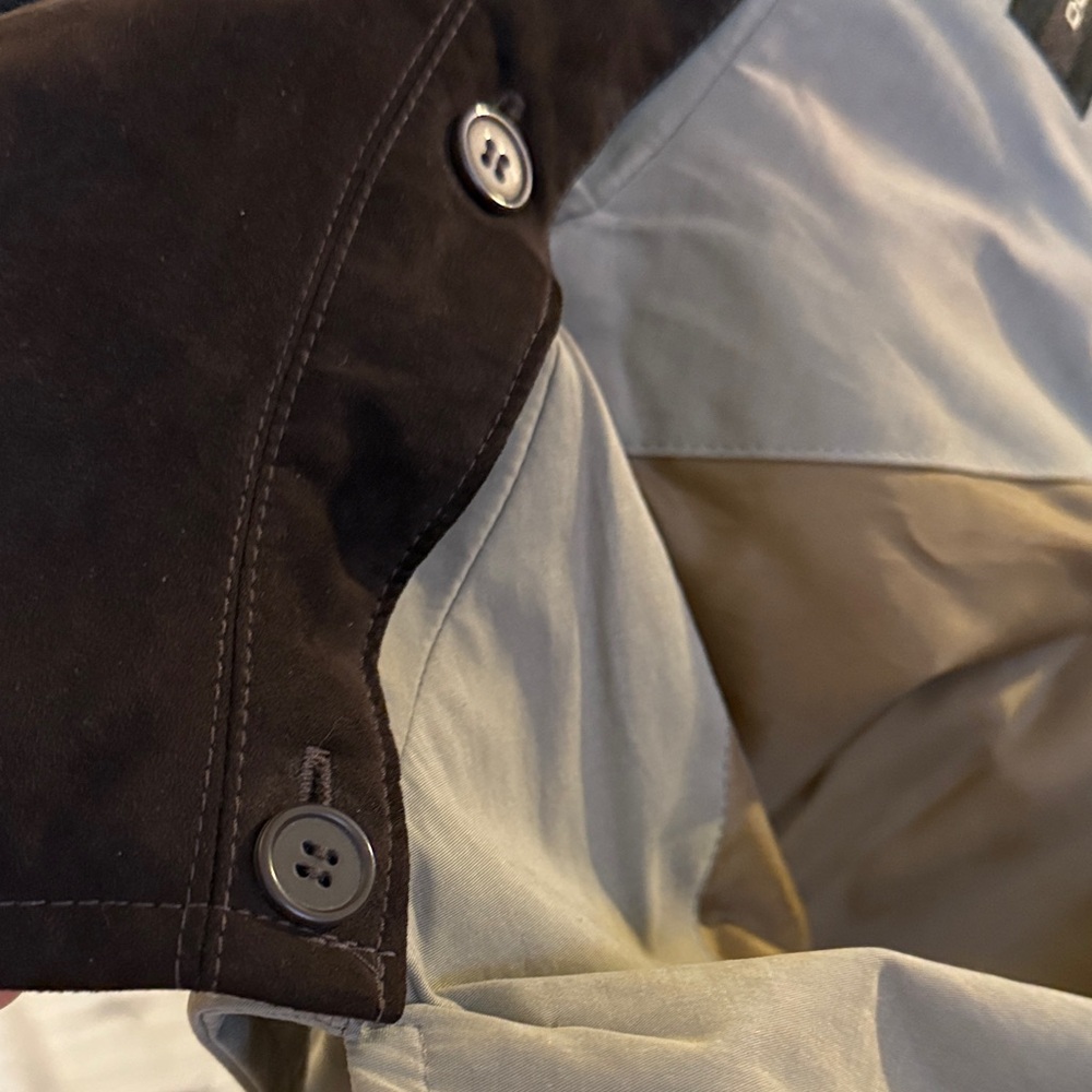 Docayro Men's Tan Coat with Dark Brown Collar - Picture 14 of 16